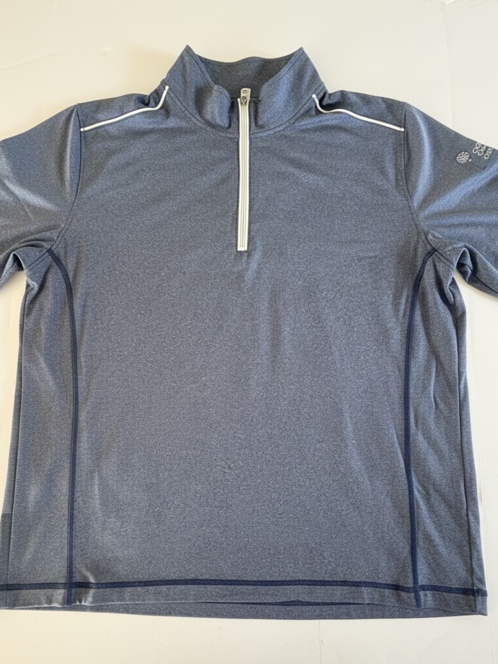 Johnnie-O Prep-Performance Heathered Blue Quarter-Zip